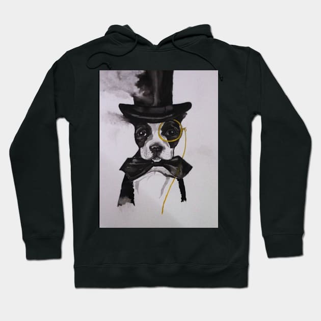 Top hat dog Hoodie by Narcissist Artwork